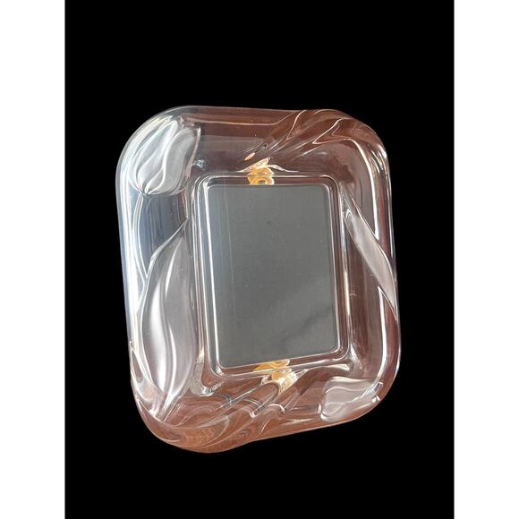 Copied - Mikasa Etched Glass Tulip Picture Frame Vintage Small Frame 6 Inches - Picture 1 of 7